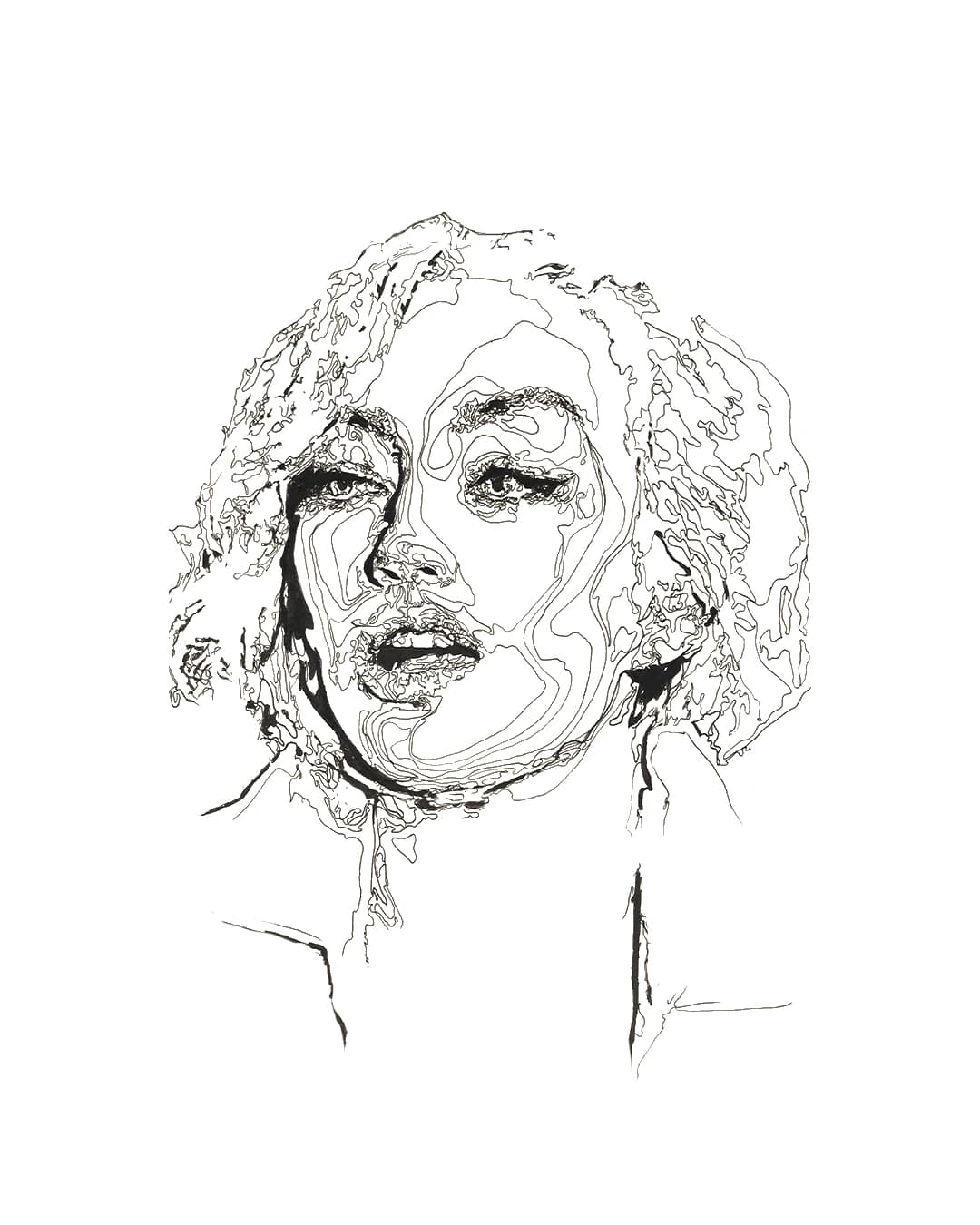 Pen and ink drawing by Augustus Rivers (Brightman), 2023