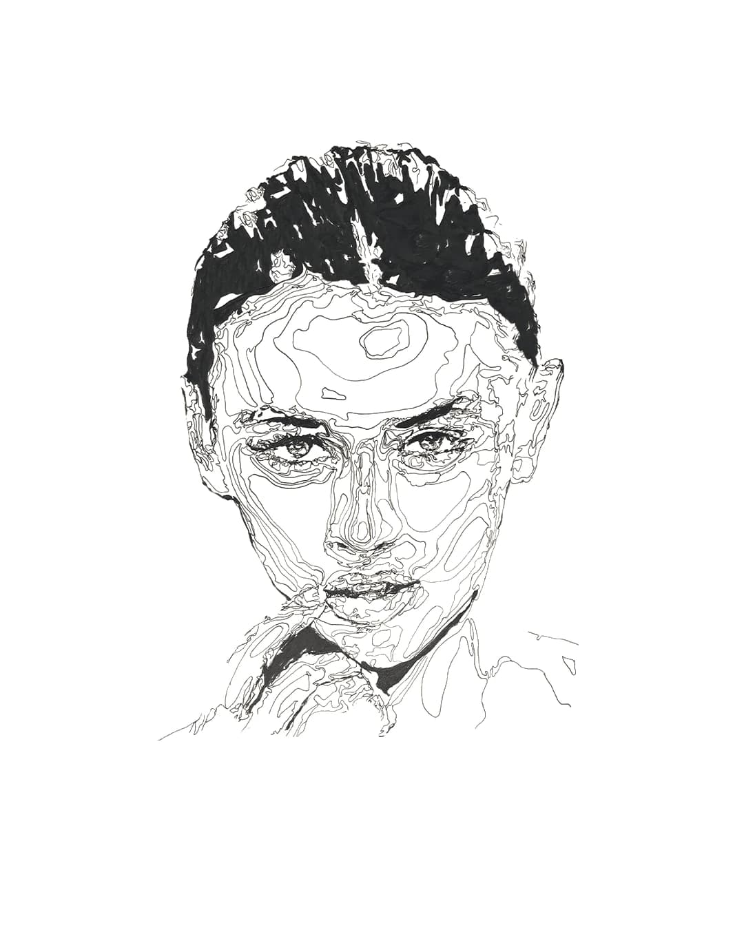 Pen and ink drawing by Augustus Rivers (Brightman), 2023